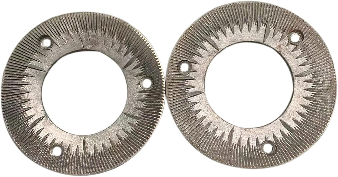 OUKANING 2x Ersatz-Schleifscheiben für Getreidemühle, 8mm Premium-Gussstahl, Korrosionsbeständig, 77