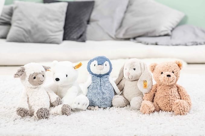 Steiff Kuscheltier Lasse Eisbär, Süsses Stofftier mit Kunststoffaugen, Kinder, Jungen & Mädchen, Sof