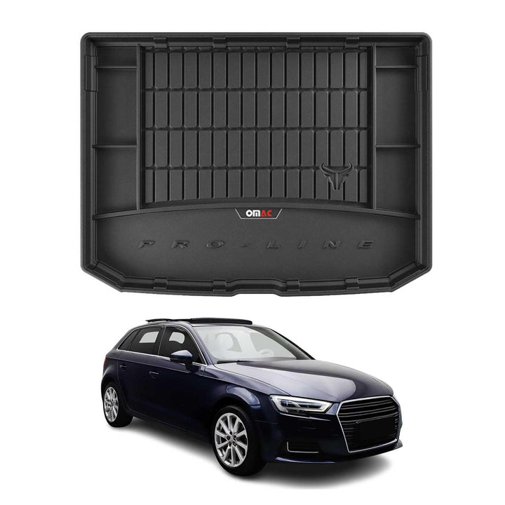 OMAC Gummi Kofferraumwanne kompatibel mit Audi A3 RS3 Sportback 2012-2020 TPE Laderaumwanne