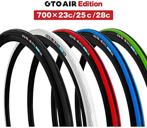GORIX Rennradreifen 700×23C 25C 28C 32c 35c Fahrrad (Gtoair) 700×25c Black×Red(1 Tire), 700×25c Blac