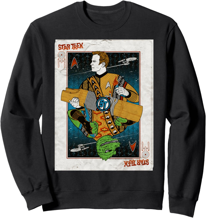 Star Trek The Original Series Double Head Card Poster Sweatshirt