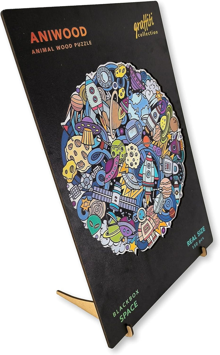 ANIWOOD Holzpuzzle Erwachsene Tieren. Gestanzter Deckel, Lebensgrosse Puzzle-Box. 3 Schwierigkeitsmo