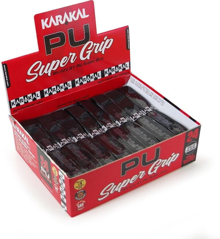 Karakal PU Super Grip schwarz Basis-Griffbänder - 24er Box