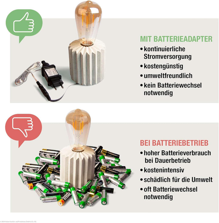 Hellum Batterie Adapter, 3V Netzteil Adapter Batterie-ersatz für AA x 2 Stück Batterien, AA x 2 Dumm