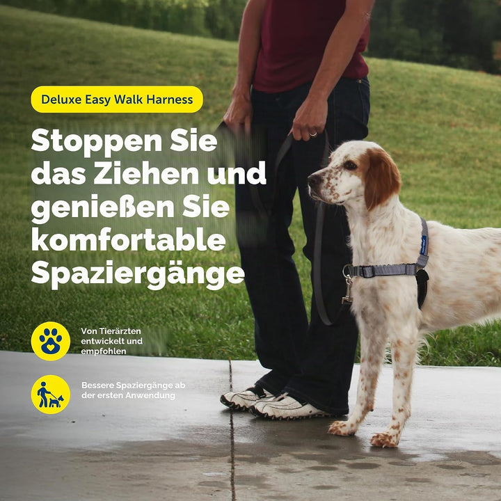 PetSafe Deluxe Easy Walk Hundegeschirr Stahlgrau / Schwarz Medium, Stahlgrau / Schwarz Medium