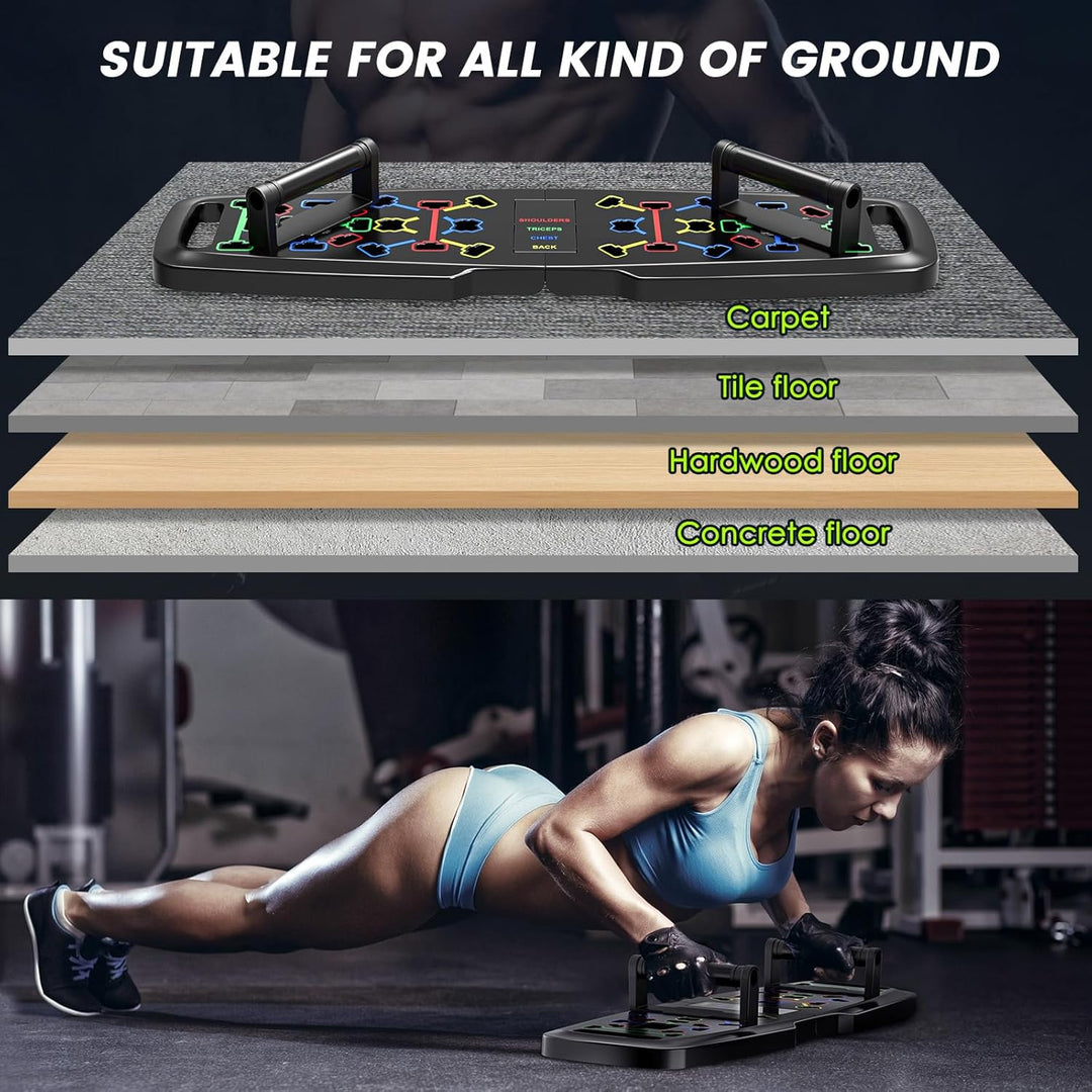 Premium Liegestützbrett Set Push Up Board Verbessertes Konzept 2024 Liegestütze Brett Liegestützgrif