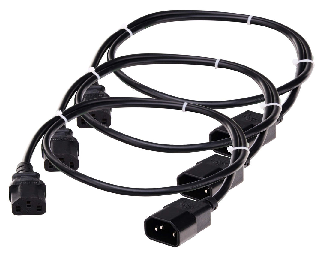 Pronomic IECIEC-1, 0 Kaltgeräte Verlängerung Netzkabel 1, 0m 3X Set | Kaltgeräte Stecker auf Kaltger