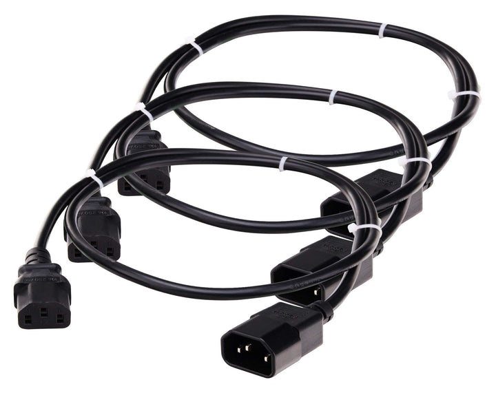 Pronomic IECIEC-1, 0 Kaltgeräte Verlängerung Netzkabel 1, 0m 3X Set | Kaltgeräte Stecker auf Kaltger