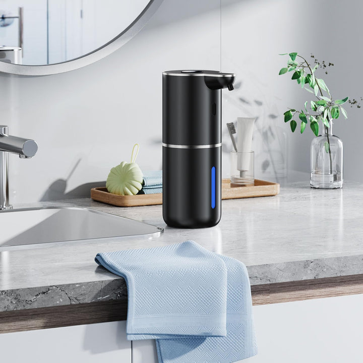 Fachixy Seifenspender Automatisch mit digitaler Anzeige,380ml Elektrischer Seifenspender mit Sensor,