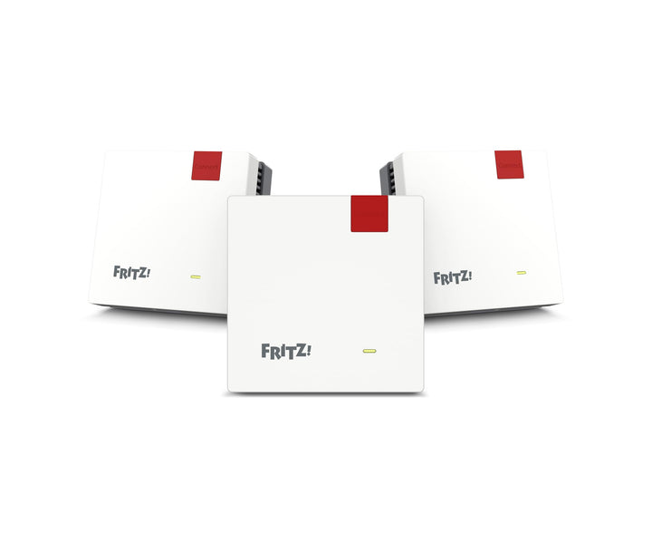 Fritz!Mesh Set 1600 3er-Set (3X Fritz!Repeater, ideal für Internetrouter oder Glasfasermodem (ONT),