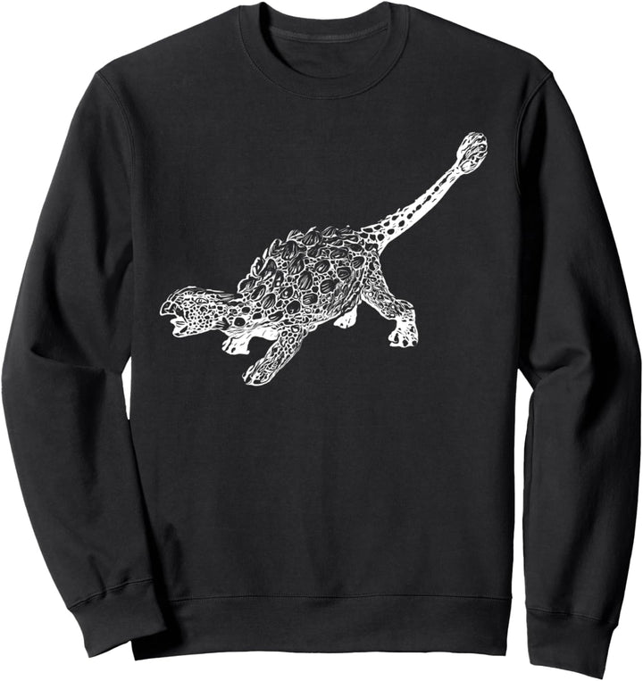 Strichzeichnung Dinosaurus, Ankylosaurus Sweatshirt