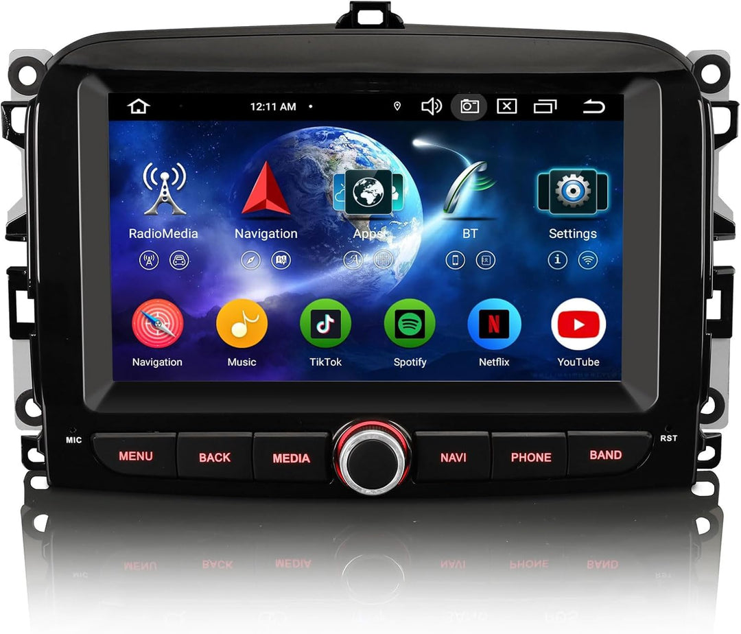 Erisin 7 Zoll 8-Kern 4GB RAM+64GB ROM Android 14 GPS Autoradio mit Navigation für FIAT 500L 2012-201