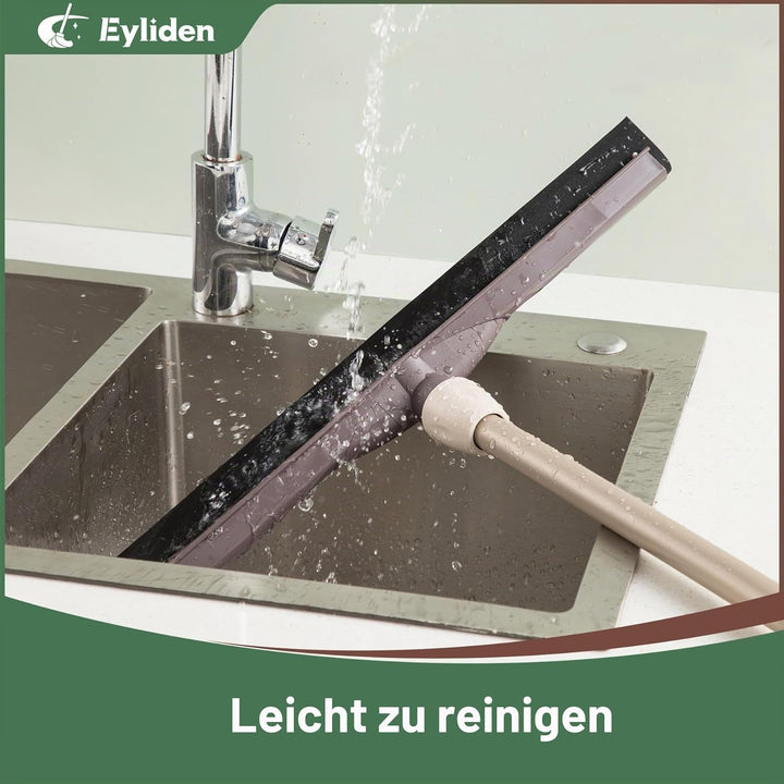 Eyliden Wasserschieber Bodenabzieher, Wasserschieber 45cm mit Teleskopstiel, Wasser Abzieher für Bod