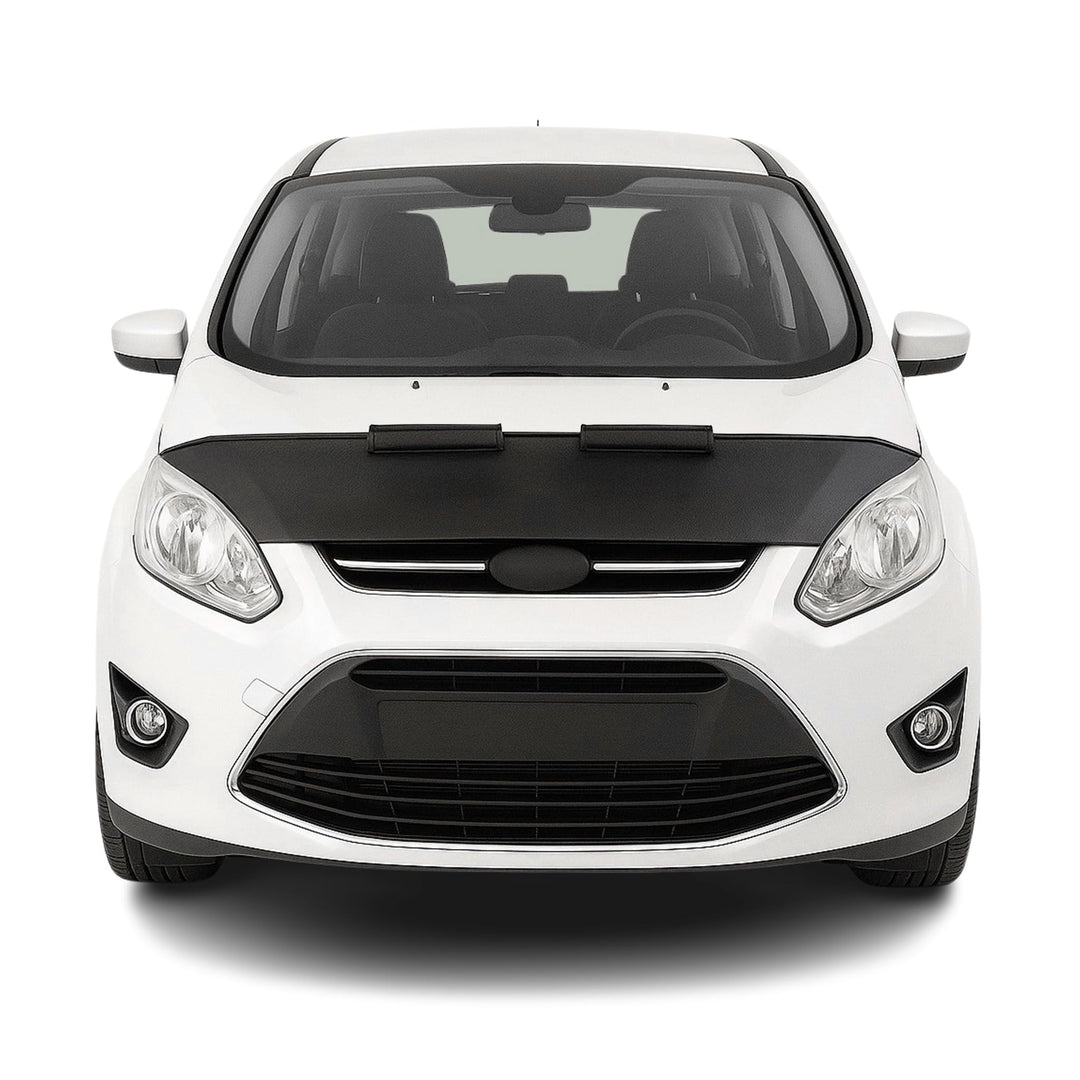 OMAC Haubenbra Steinschlagschutz Bonnet Bra kompatibel mit Ford C-Max 2010-2019 Schwarz Halb Schwarz