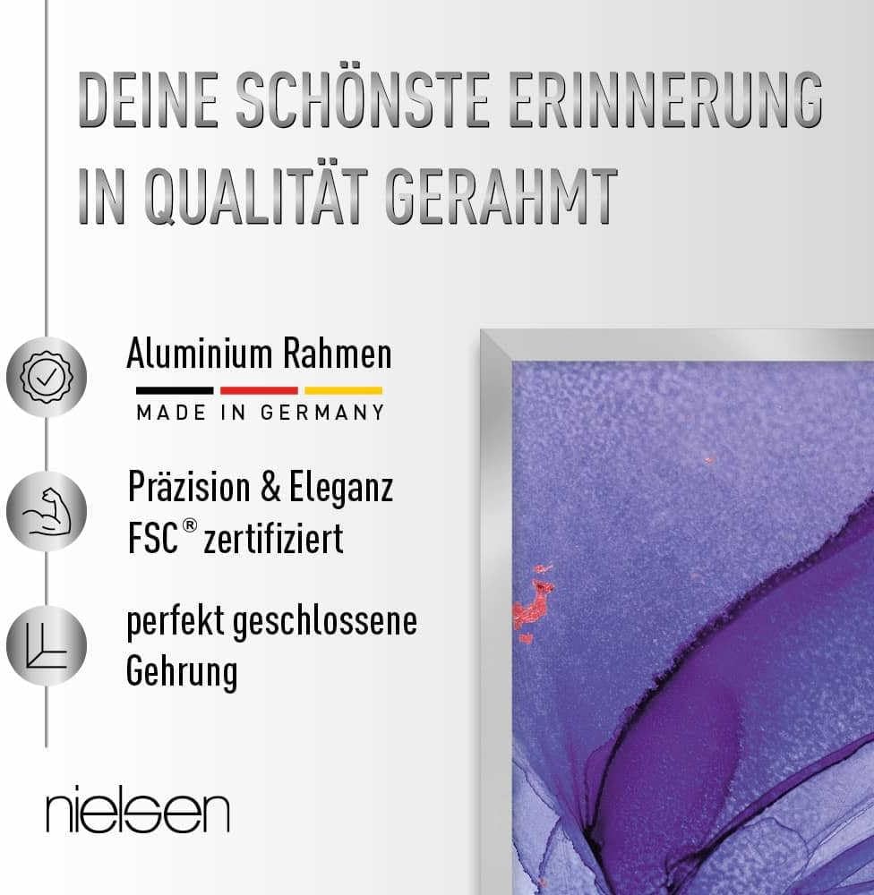 nielsen Aluminium Bilderrahmen Alpha, 24x30 cm, Silber Matt Struktur Silber Matt 24 x 30 cm, Struktu