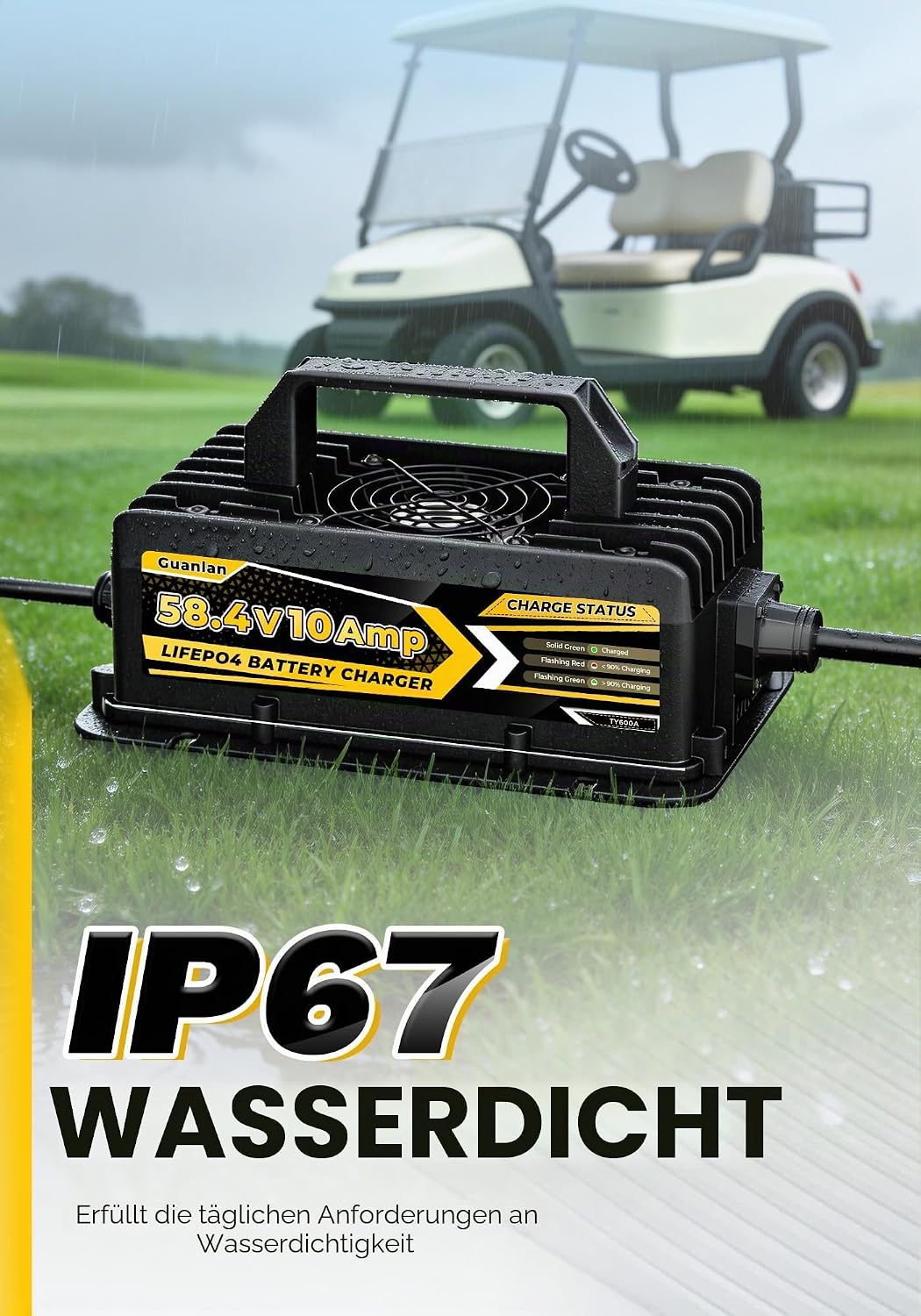 58,4V 10A LiFePO4 Lithium Batterie Ladegerät für 48V(51,2V) Lithium Eisenphosphat, Ladegerät für Lit