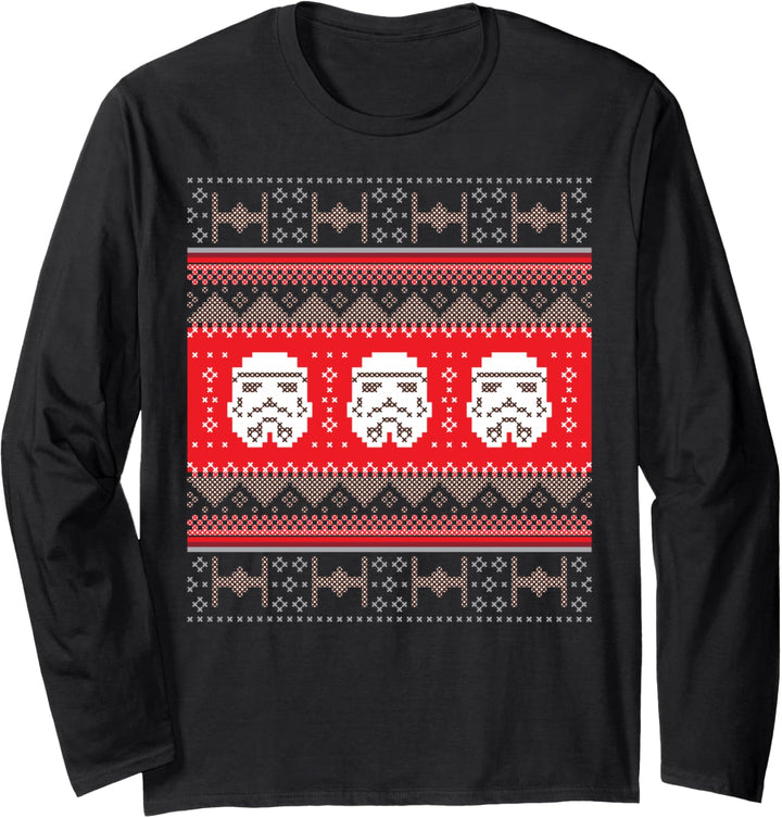 Star Wars Trooper Tie Fighter Ugly Christmas Langarmshirt