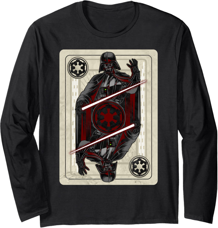 Star Wars Darth Vader Card Empire Logo Langarmshirt