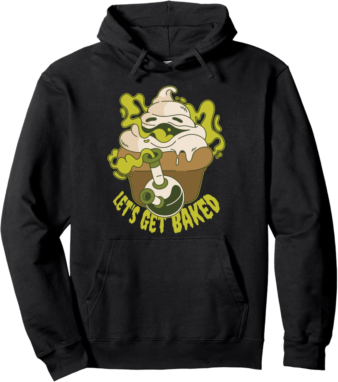 Get Baked Stoned Stoner Smoke Weed 420 Halloween Weed Pullover Hoodie