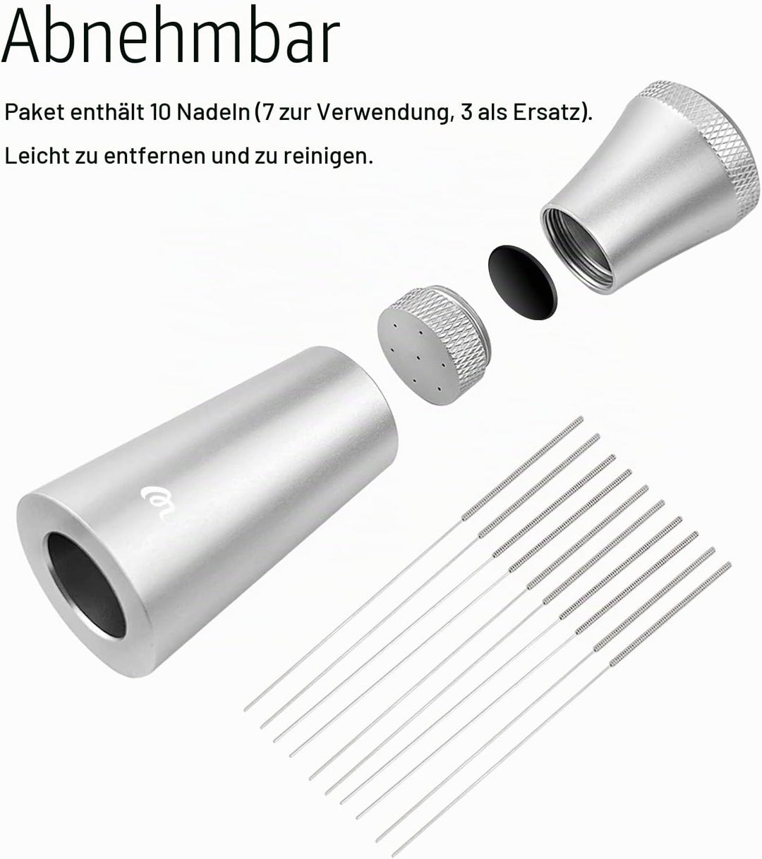 Wdt Tool, Aluminium Wdt Tool Espresso mit Ständer, Kaffee Distributor mit 7 0.3mm Dickem Edelstahl E
