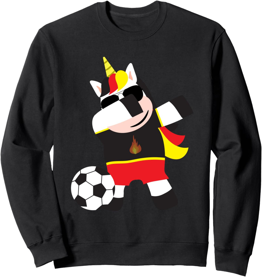 Fussball Deutschland Einhorn Geschenk Ball Sweatshirt