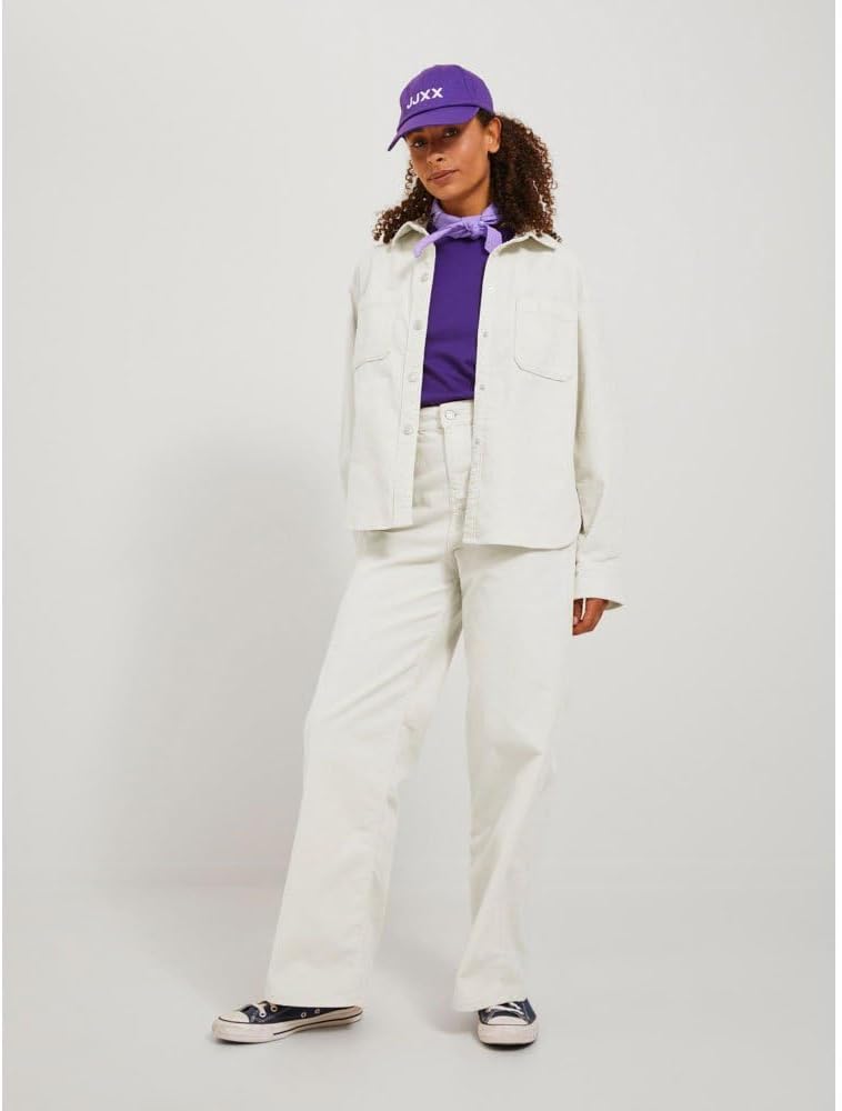 JACK & JONES Damen Jxgelly New RLX Cord Overshirt Sn Jacke L Bone White, L Bone White