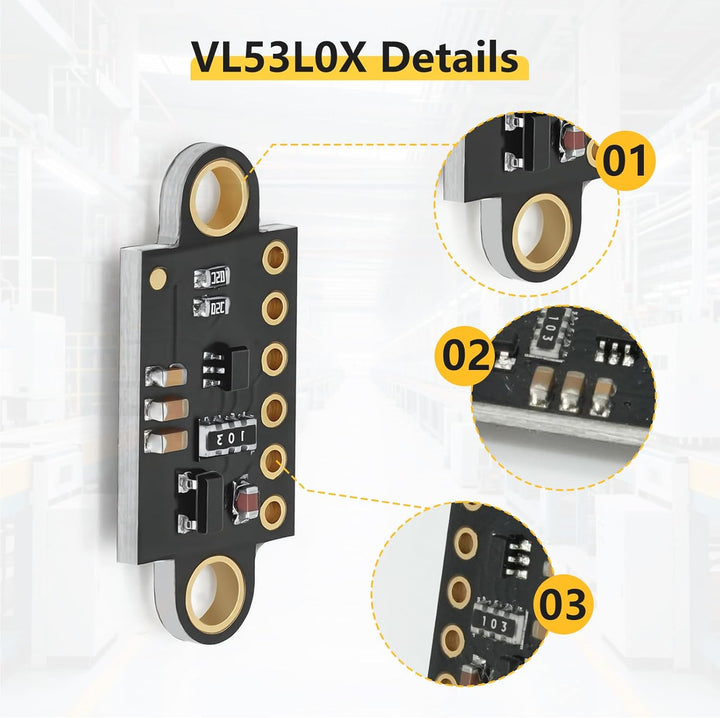 VL53L0X Laser Distanzsensor,VL53L0X V2 Laser-Abstandssensor-Modul,VL53L0X Time-of-Flight-Entfernungs
