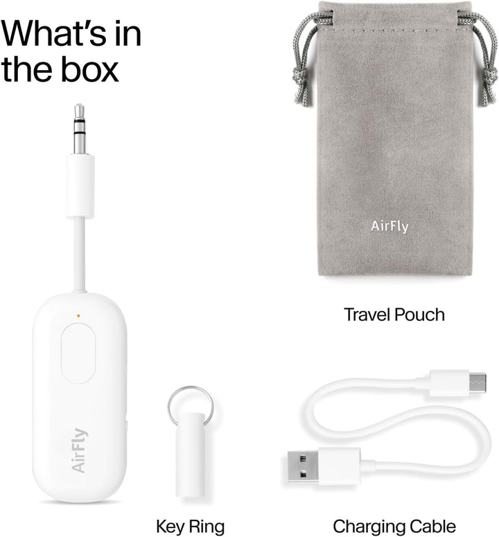 Twelve South AirFly Pro | Bluetooth Audio Adapter, Audio-Transmitter/Empfänger für bis zu 2 AirPods/