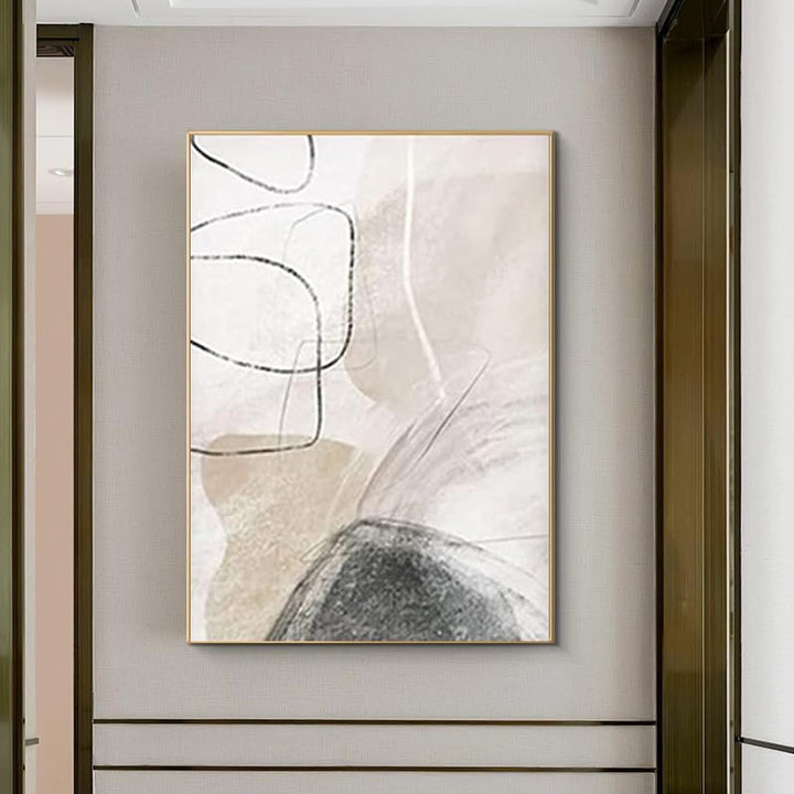UGZDEA Abstrakt Leinwand Poster 3er Set, Moderne Geometrie Formen Leinwand Bilder Wohnzimmer Schlafz
