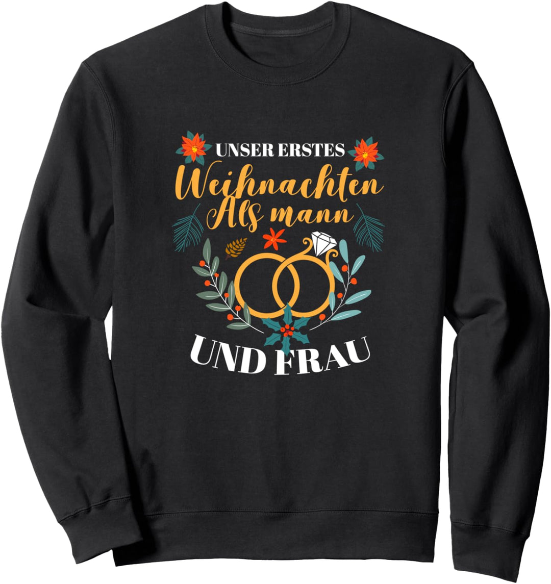 Erstes Weihnachten Frisch Verheiratet Ehepaar Sweatshirt