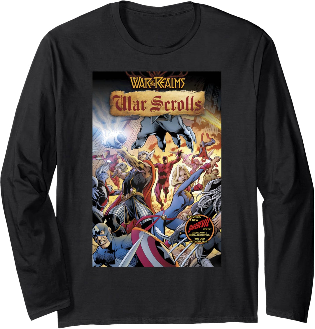 Marvel War Of The Realms War Scrolls Comic Cover Langarmshirt