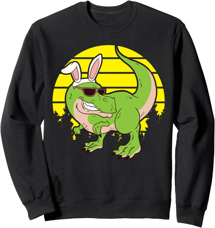 Osterhase Dinosaurier Jungen Mädchen Kinder Retro Vintage Sweatshirt