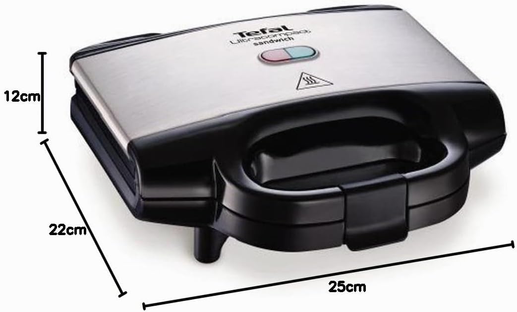 Tefal SM157236 Ultracompact Sandwichmaker 700 W, Schwarz und Grau