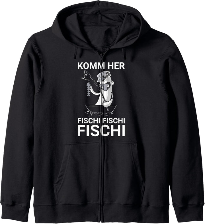 Angeln Kleidung Herren Angel - Komm her Fischi Kapuzenjacke