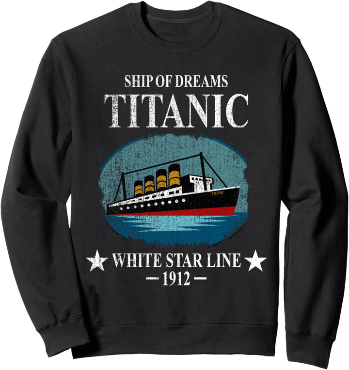 A 1912 Vintage TITANIC Reise Kreuzfahrt Schiff Tochter Junge Kind Sweatshirt