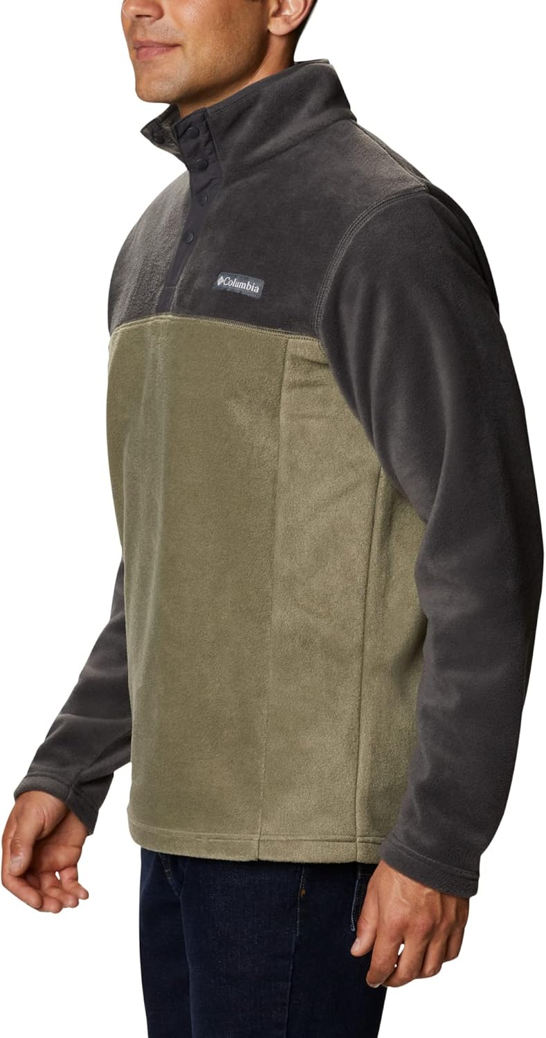 Columbia Herren Steens Mountain Half Snap Pullover Sweater Stone Green, Shark S, Stone Green, Shark