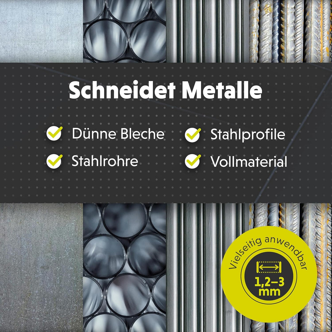 KIRNER Stichsägeblätter Metall 10 Stk. [ Profi Qualität ] präziser & sauberer Schnitt für dünne Blec