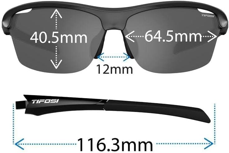 Tifosi Unisex Intensiv Crystal Smoke Bright Blue Sonnenbrille, Einheitsgrösse