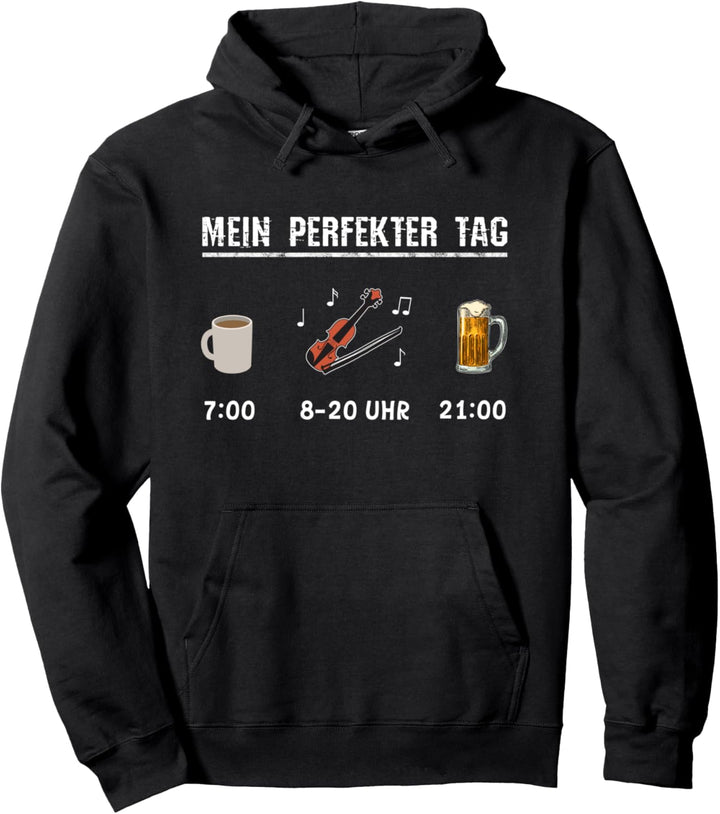 Geige Lernen Spruch Bier Lustig Violine Bratsche Instrument Pullover Hoodie