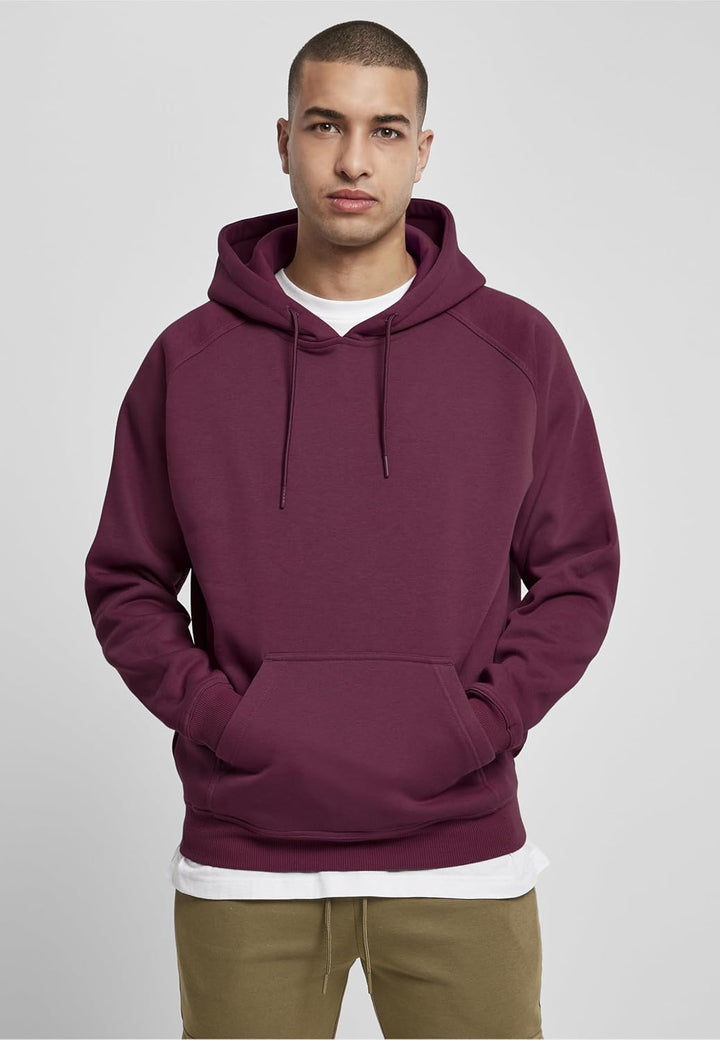 Urban Classics Herren Blank Hoody Kapuzenpullover S Cherry, S Cherry
