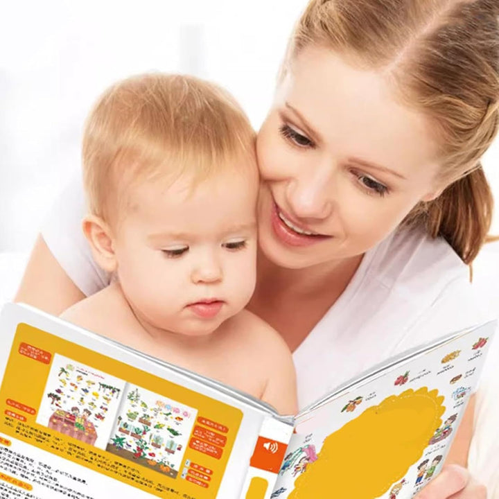 Interactive Talking Book, English Words Learning, 7.87x10.63x1.97 Speech Activity Story with Fun Sou