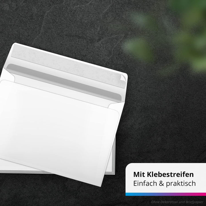 Briefumschläge DIN C6 weiss | 500 Stück | selbstklebend ohne Fenster | Umschläge in PREMIUM Qualität