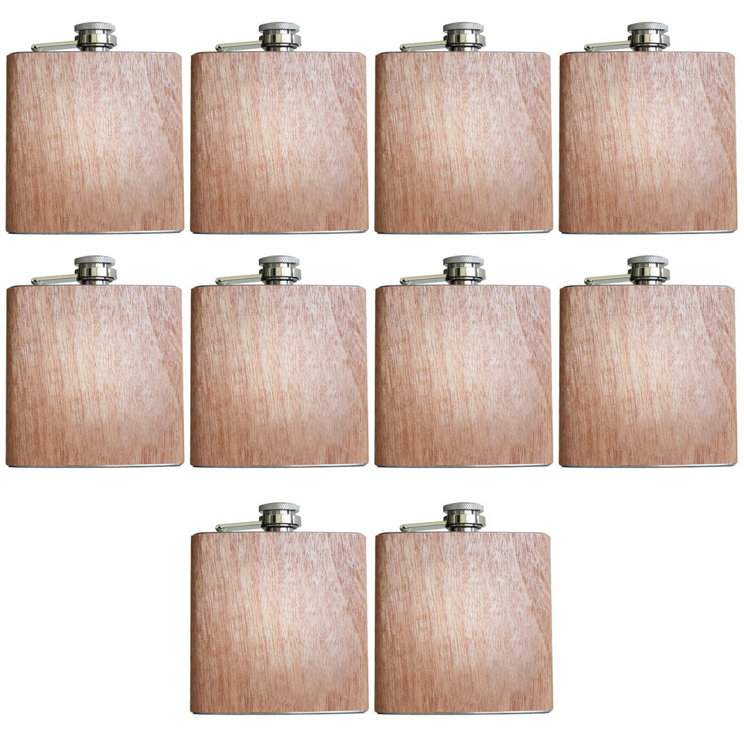 Flachmann Holz 10 Stück, 10 Stück