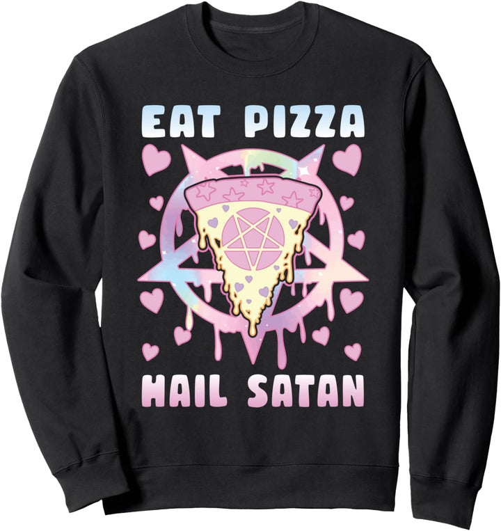Eat Pizza Hail Satan Occult Satanic Sweatshirt