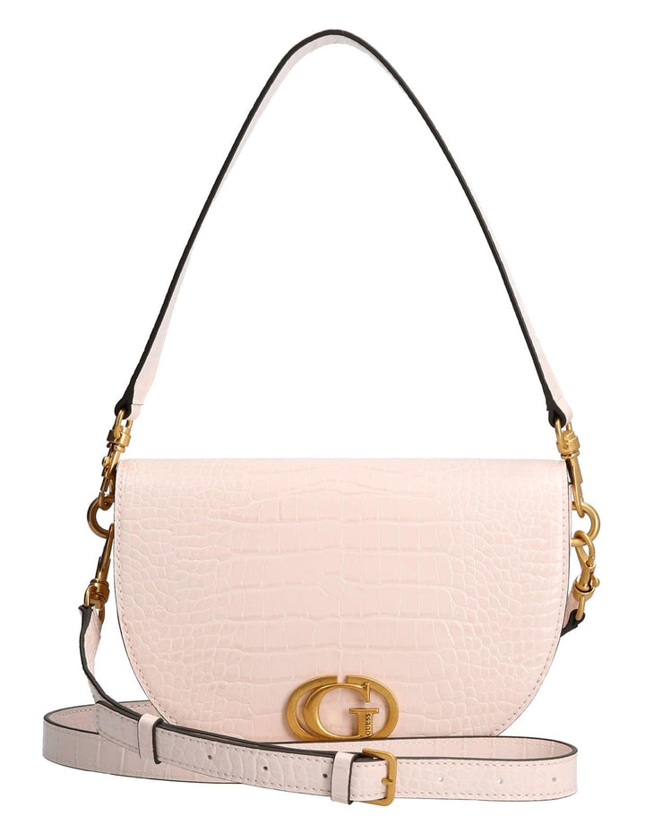 Guess Damen Creme Danna Saddle Bag, Rosa, Einheitsgrösse