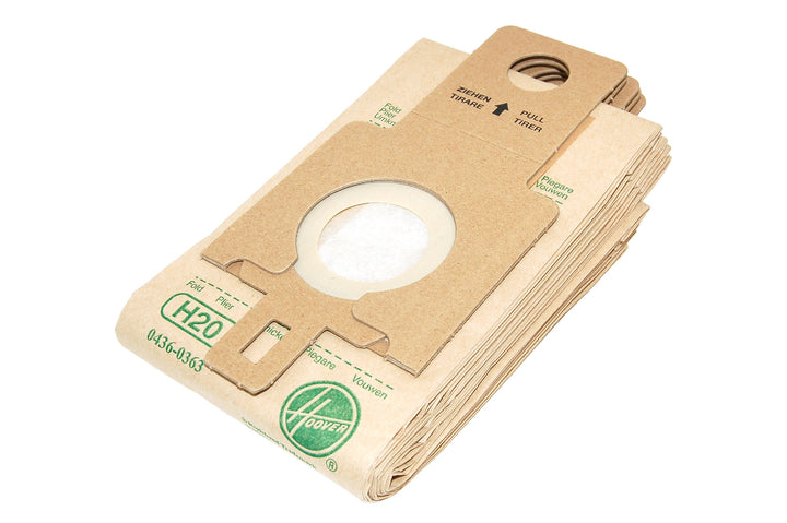 Hoover 9162280 H20 Beutel Original Papier Anti Geruch Extra Filterung Kompatibel Pure Power Teppichr