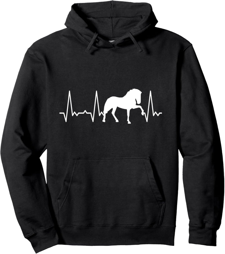 Herzschlag Pferd Pullover Hoodie