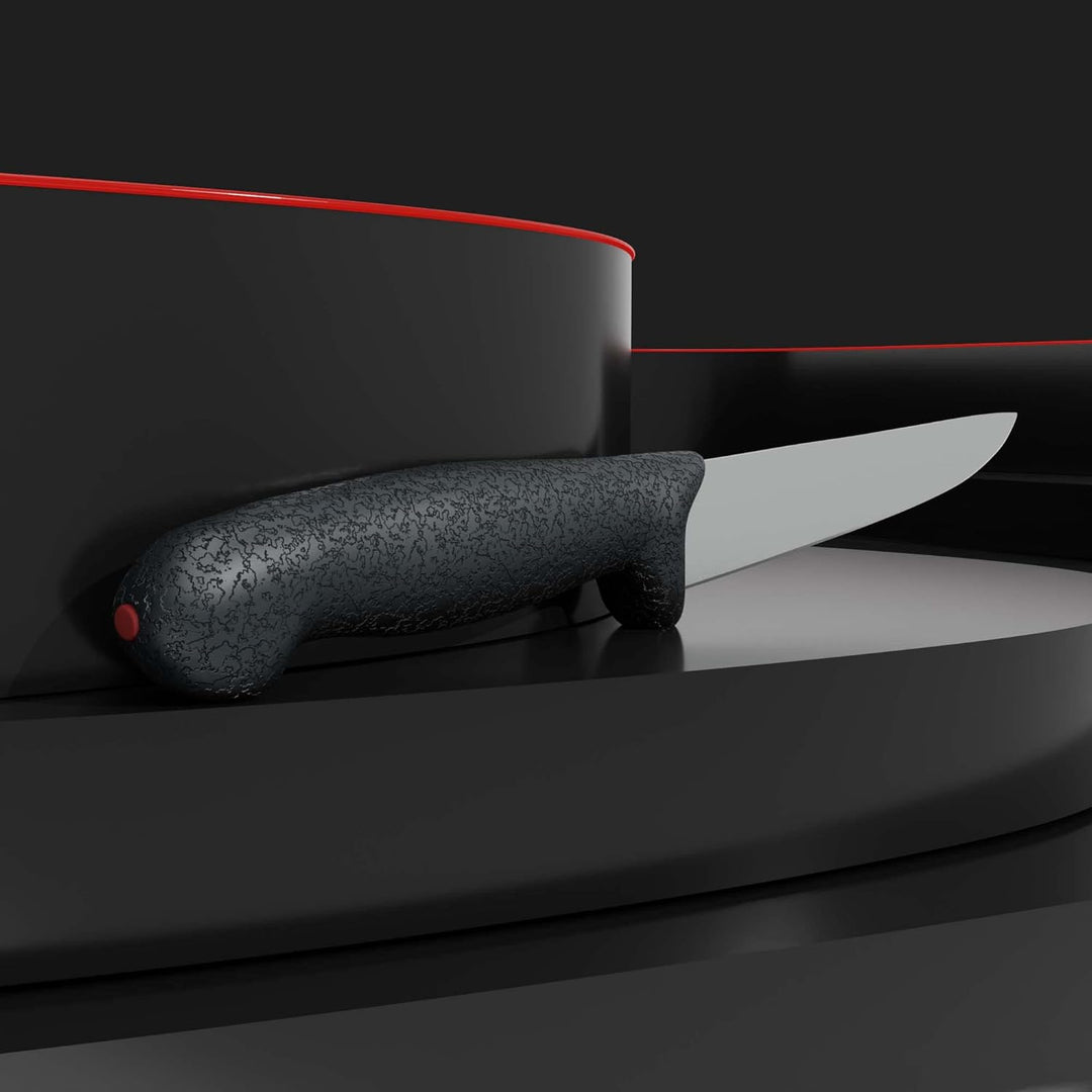 Giesser seit 1776 - Made in Germany - Stechmesser rutschfest PrimeLine, spitze Klinge 18 cm, schwarz