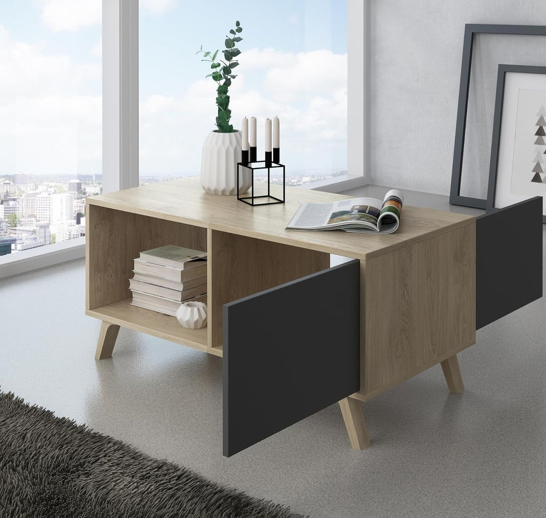 Skraut Home – Couchtisch – 45 x 92 x 50 cm – Niedriger Tisch, ideal für Wohnzimmer oder Esszimmer –