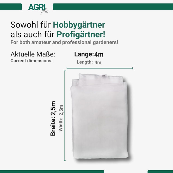 Teichnetz mit Ösen I 2,5 x 4,0 m I Verschiedene Masse I Engmaschiges Netz 0,8 x 0,8 mm I Teichschutz